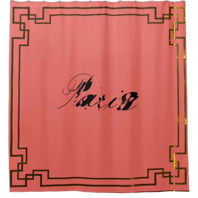 Paris Art Nouveau Art Deco Jugendstil Duschvorhang (Vorderseite)