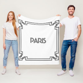 Paris Art Nouveau Art Deco Jugendstil Fleecedecke