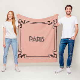 Paris Art Nouveau Art Deco Jugendstil Fleecedecke