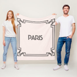 Paris Art Nouveau Art Deco Jugendstil Fleecedecke