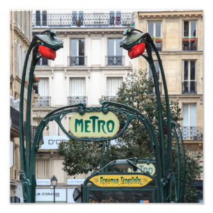 Paris Art Nouveau Metro - Paris Fotodruck