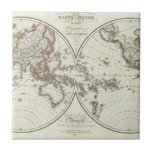 Paris-Atlas-Karte Fliese