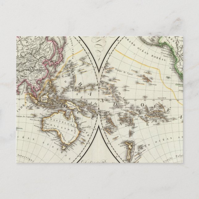 Paris Atlas Map Postkarte (Vorderseite)