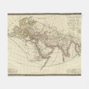 Paris-Atlaskarte Fleecedecke