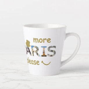 Paris Attraktionen Mehr Paris Bitte Golden Glitzer Milchtasse