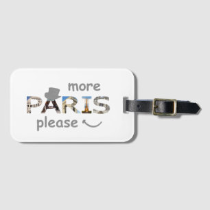 Paris Attraktionen Mehr Paris Bitte Silberner Glit Gepäckanhänger