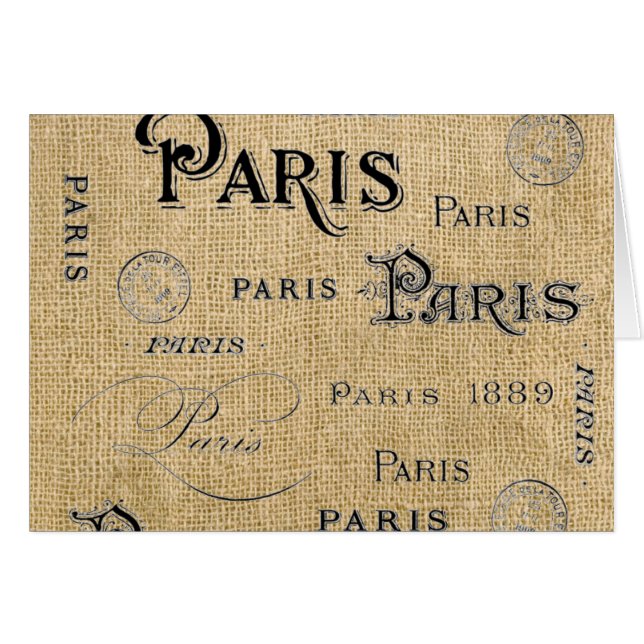 Paris auf Burlap (Vorderseite (Horizontal))