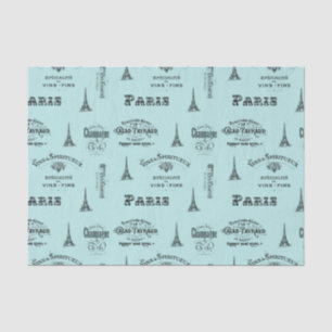 Paris-Aufkleber-Collagen-Aqua-Seidenpapier Seidenpapier