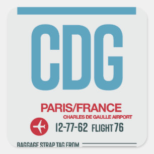 Paris - Aufkleber für das Travel Tag