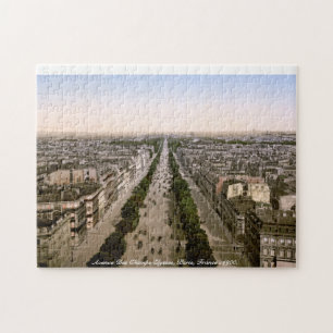 Paris Avenue Champs Elysses, Frankreich c1900 Puzzle
