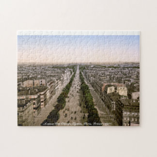 Paris Avenue Champs Elysses, Frankreich c1900 Puzzle