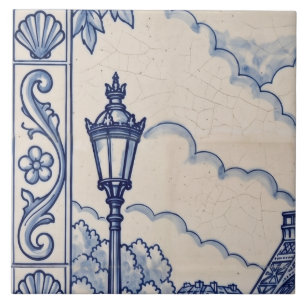 Paris Azulejo-Muralfliese 3 von 6 Mitte links Fliese