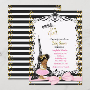 Paris Baby Dusche Einladung Ethnic