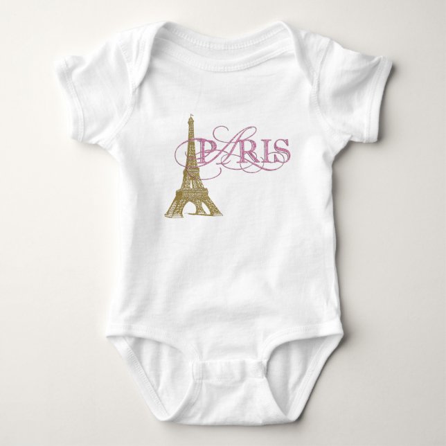 Paris Baby Girl Strampler (Vorderseite)
