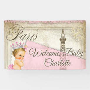 Paris Baby Shower Banner