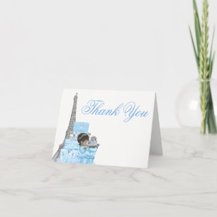 Paris Baby Shower Junge Dankeskarten Dankeskarte