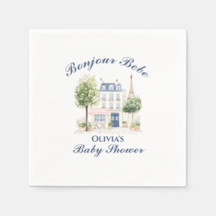 Paris Baby Shower Parisian Café Teeparty Serviette