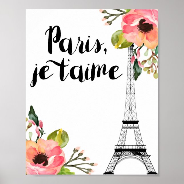 Paris Bedroom Deco, Paris Print, Paris Deco Poster (Vorne)