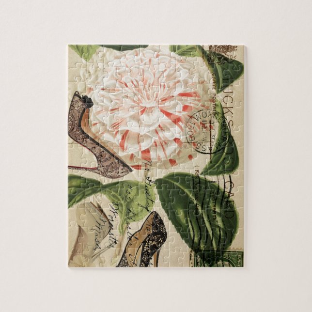 Paris beschuht französische botanische mit puzzle (Vertikal)