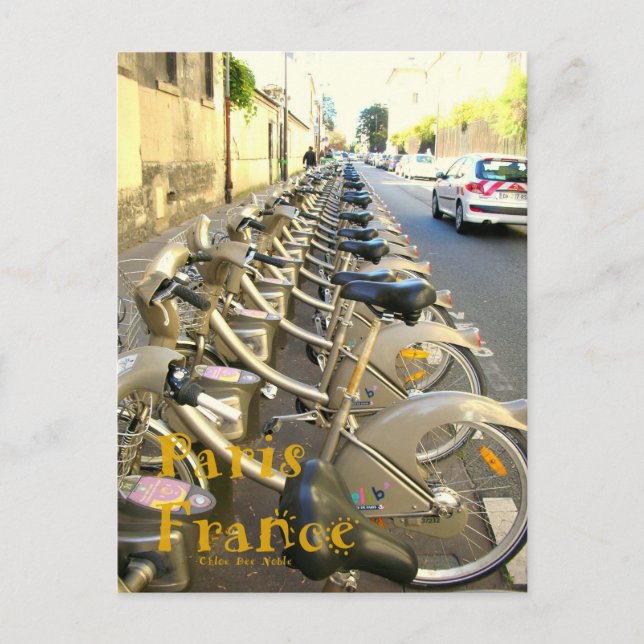 Paris Bicycles Postkarte (Vorderseite)