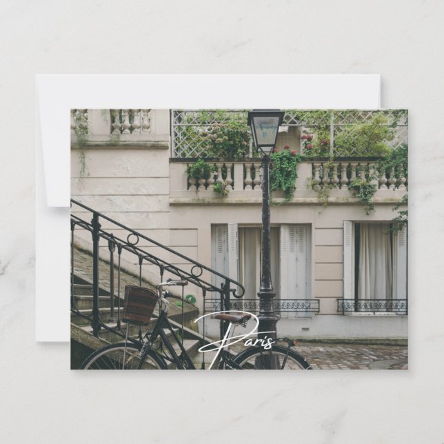 Paris Bike (Paris) Feiertagskarte (Vorderseite)