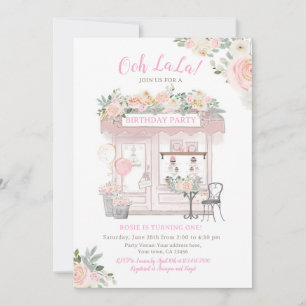 Paris Birthday Party Einladung