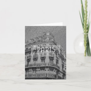 Paris Black and White Travel Notecard Architektur Karte