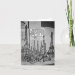 Paris Black and White Travel Notecard Souvenir Karte