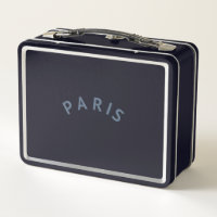 Paris Black Metal Lunch Box, schicke Lunch Box
