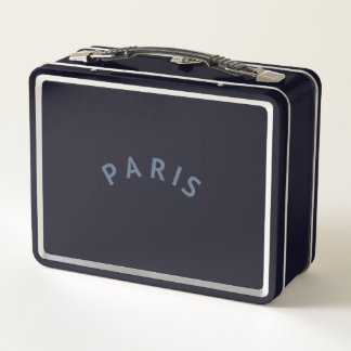 Paris Black Metal Lunch Box, schicke Lunch Box