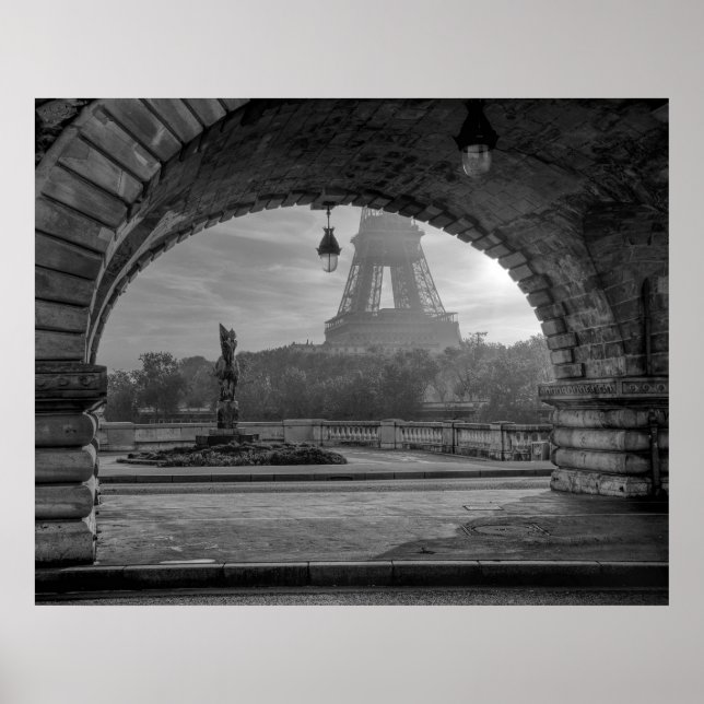 Paris Black & White Print Poster (Vorne)