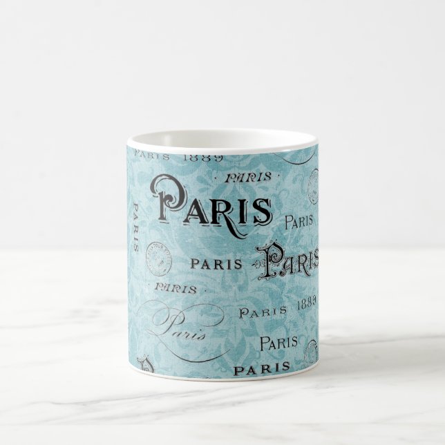 Paris | Blauer Damast Tasse (Mittel)