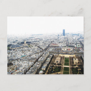 Paris Blick auf die Postkarte des Eiffelturms