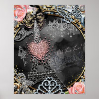 Paris Bling Glamour Sparkle Frankreich Girls Poste