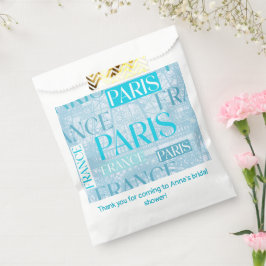 Paris Blue Birthday Party Brautparty Geschenktütchen