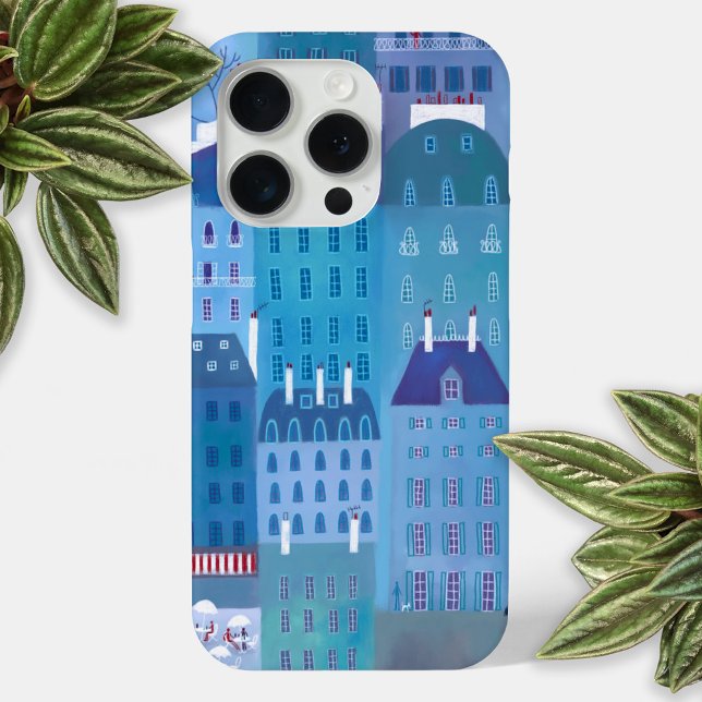 Paris Blue Case-Mate iPhone Hülle (Paris France blue cell phone case)