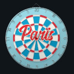 PARIS Blue White und Red bearbeiteter Text Retro Dartscheibe<br><div class="desc">PARIS Blauer weißer und roter bearbeitbarer Text Retro Dart Board. Sehr coole französische Dekoration! Sie können Text editieren, indem Sie die Personalisierungsoption auswählen 🎯 Bitte lass mir, ob Sie weitere Fragen haben und weil Zazzles Kundensupport die Kundenerfahrung bearbeitet, können Sie den Zazzle Kundensupport per Chat, Telefon oder E-Mail erreichen, wie...</div>