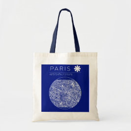 Paris Blueprint City Map Tote Bag Tragetasche