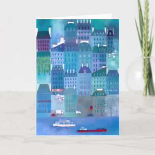 Paris Blues Greetings Card Ankündigung