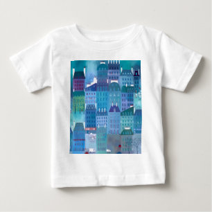 Paris Blues Modernes Stadtbild Baby T-shirt