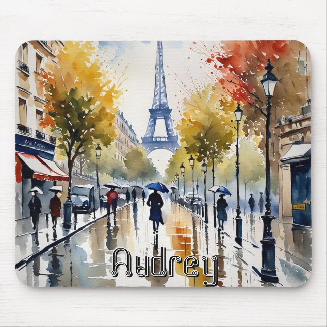 Paris Blvd Eiffel Tower Personalisiert Mousepad (Vorne)