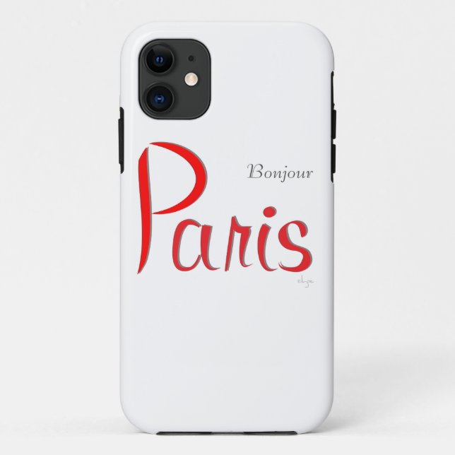 PARIS Bonjour (Hallo) Case-Mate iPhone Hülle (Rückseite)