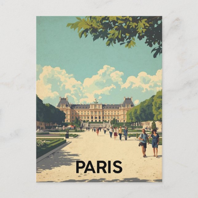 Paris Botanischer Garten Postkarte (Vorderseite)