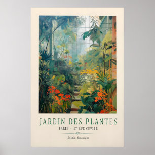 Paris Botanischer Garten Vintage Poster Jardin des