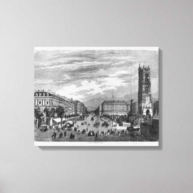 Paris, Boulevard de Sebastopol Leinwanddruck (Vorderseite)