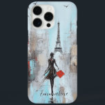 Paris Bound Woman iPhone 16 Pro Max Hülle<br><div class="desc">Dramatisches Gemälde des Traums,  nach Paris zu gehen. Die breiten Pinselstriche fügen dem Bild einer schwarzen Frau,  die eine rote Tasche trägt und in Richtung Eiffelturm geht,  das Drama hinzu. Fügen Sie Ihren Namen in eine anmutige Schrift für einen schönen Fall hinzu!</div>