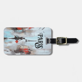 Paris Bound Woman in Schwarz Gepäckanhänger