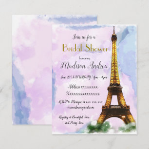 Paris-Brautparty Einladung
