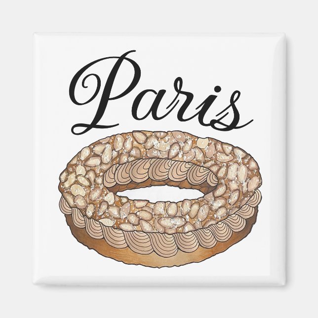 Paris Brest Choux Patisserie Frankreich Magnet (Vorne)