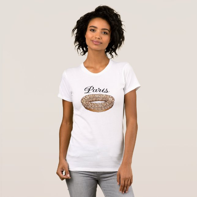 Paris-Brest Choux Patisserie Frankreich T-Shirt (Vorne ganz)